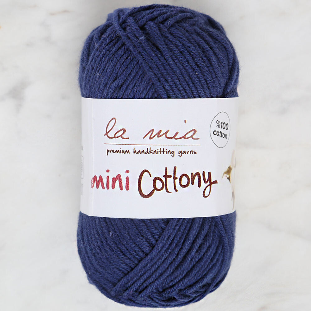 La Mia Mini Cottony 25 g Baby Yarn Navy Blue - L038