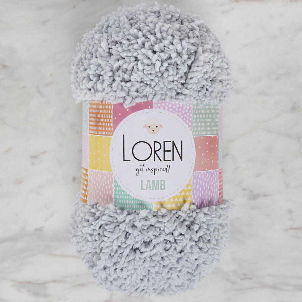 Loren Lamb Baby Yarn, Grey - R044