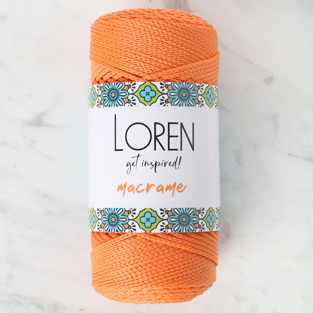 Loren Macrame Knitting Yarn, Orange - RM 0125