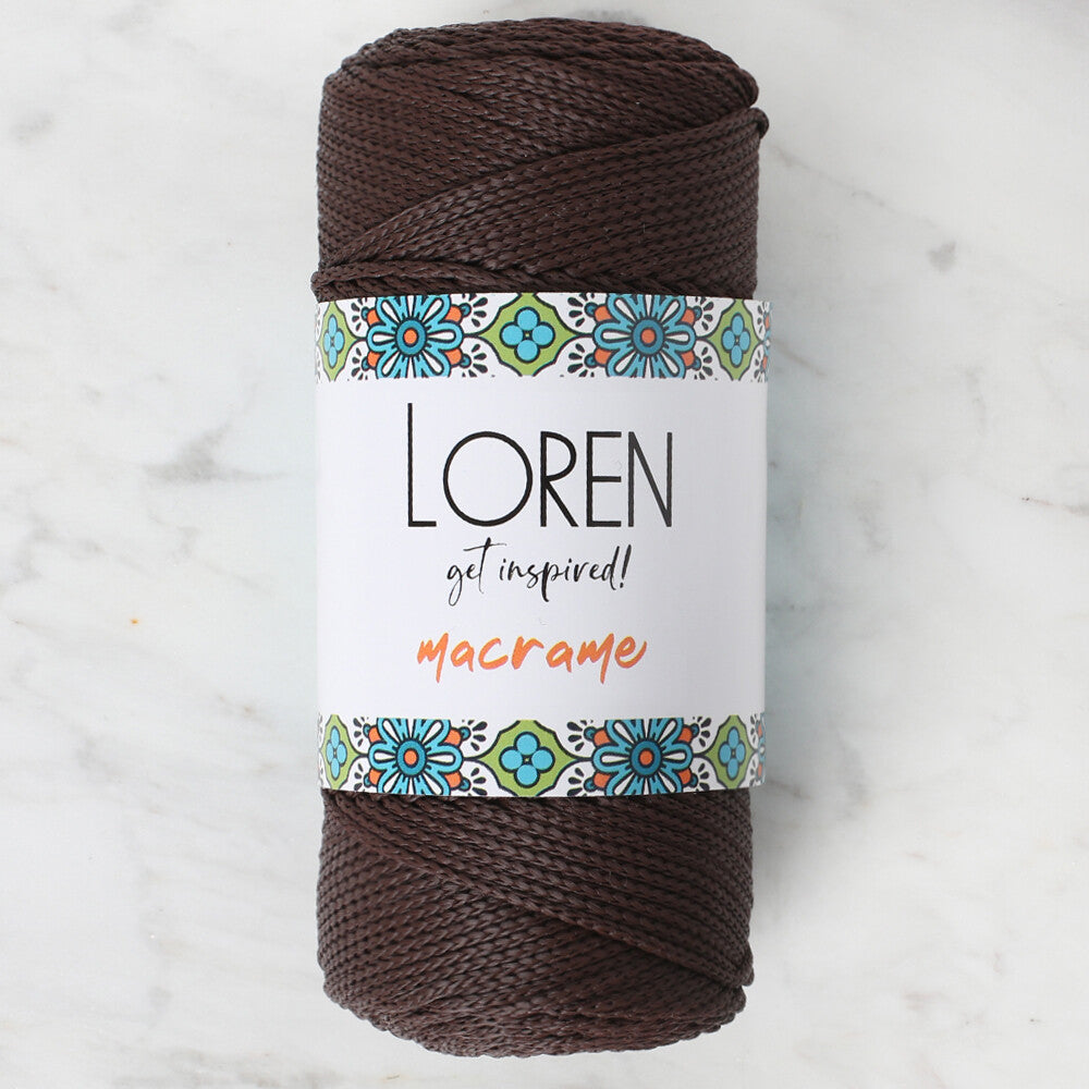 Loren Macrame Knitting Yarn, Brown - RM 0210