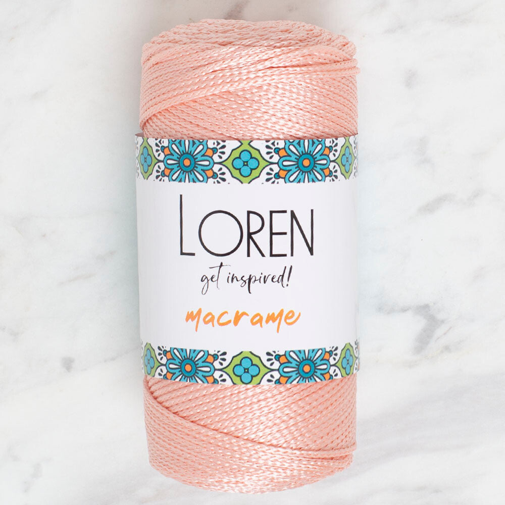 Loren Macrame Knitting Yarn, Pinkish Orange - RM 070