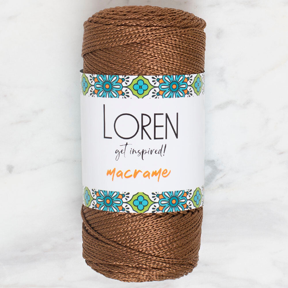 Loren Macrame Knitting Yarn, Brown - RM 0200