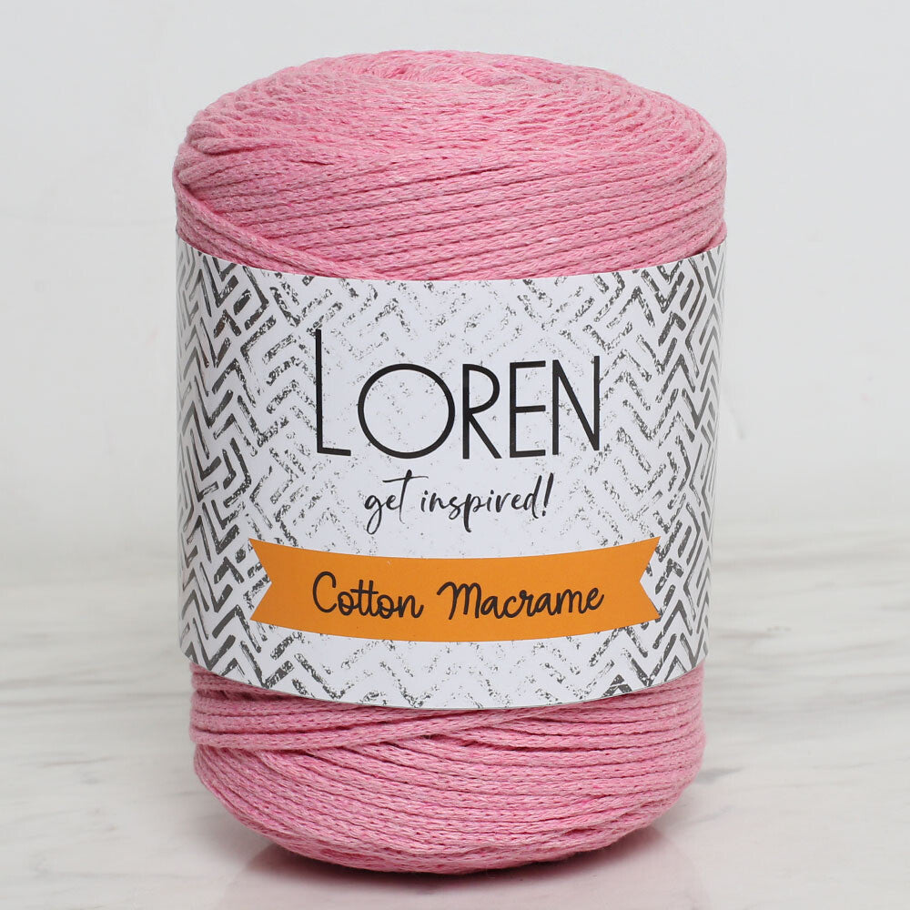 Loren Cotton Macrame Yarn, Pink - R103