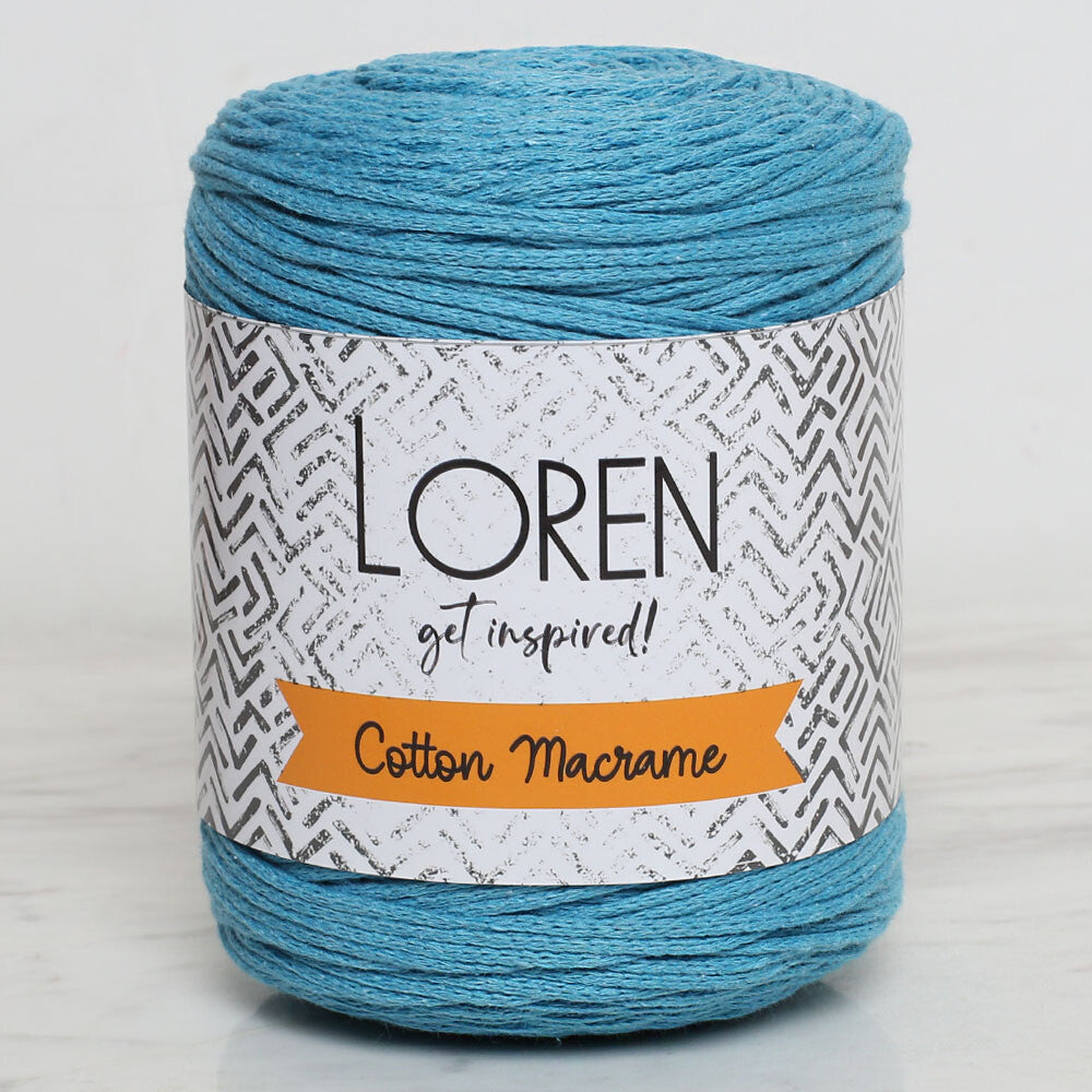 Loren Cotton Macrame Yarn, Turqouise - R087