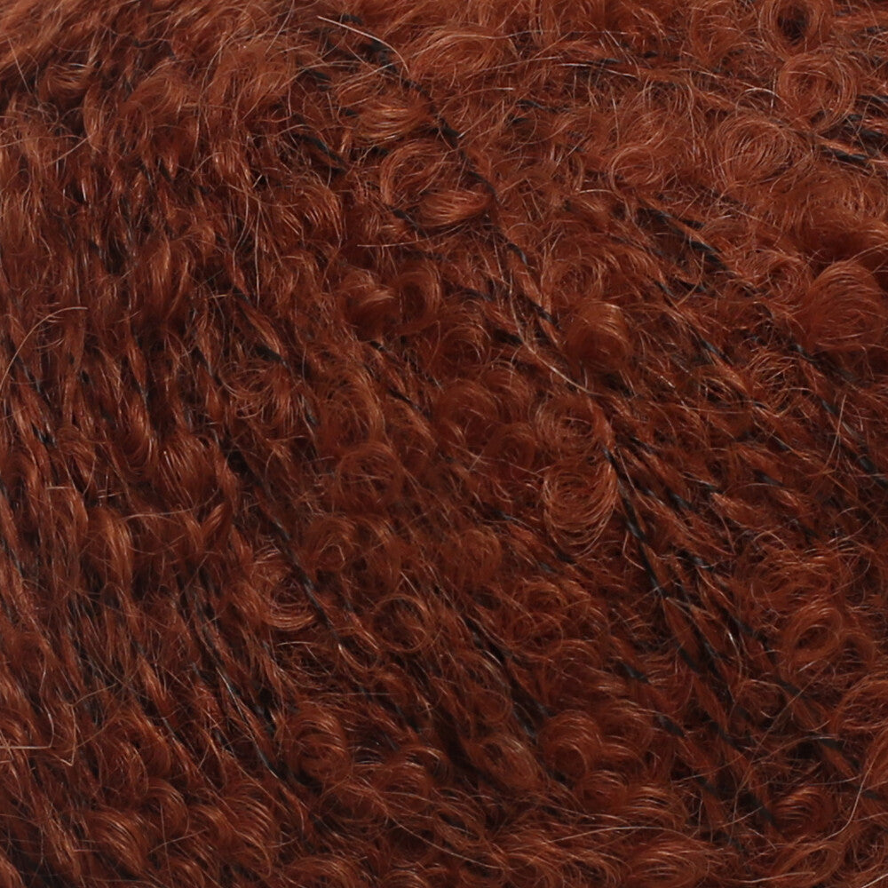 La Mia 50 Gr Alpaca Boucle Yarn, Dark Brown - L311