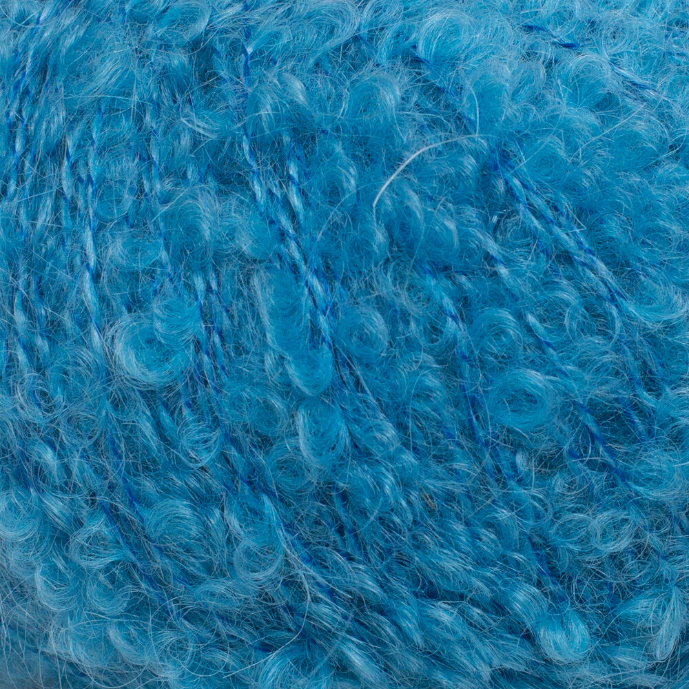 La Mia 50 Gr Alpaca Boucle Yarn, Blue - L339
