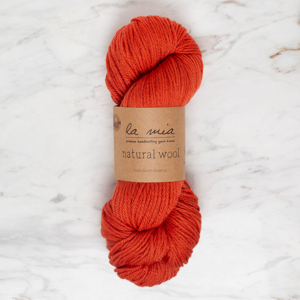 La Mia Natural Wool Knitting Yarn, Cinnamon - L266