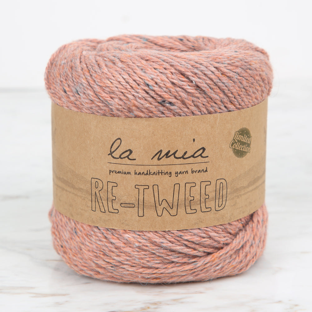 La Mia Re-Tweed Melange Yarn, Dusty Pink - L104