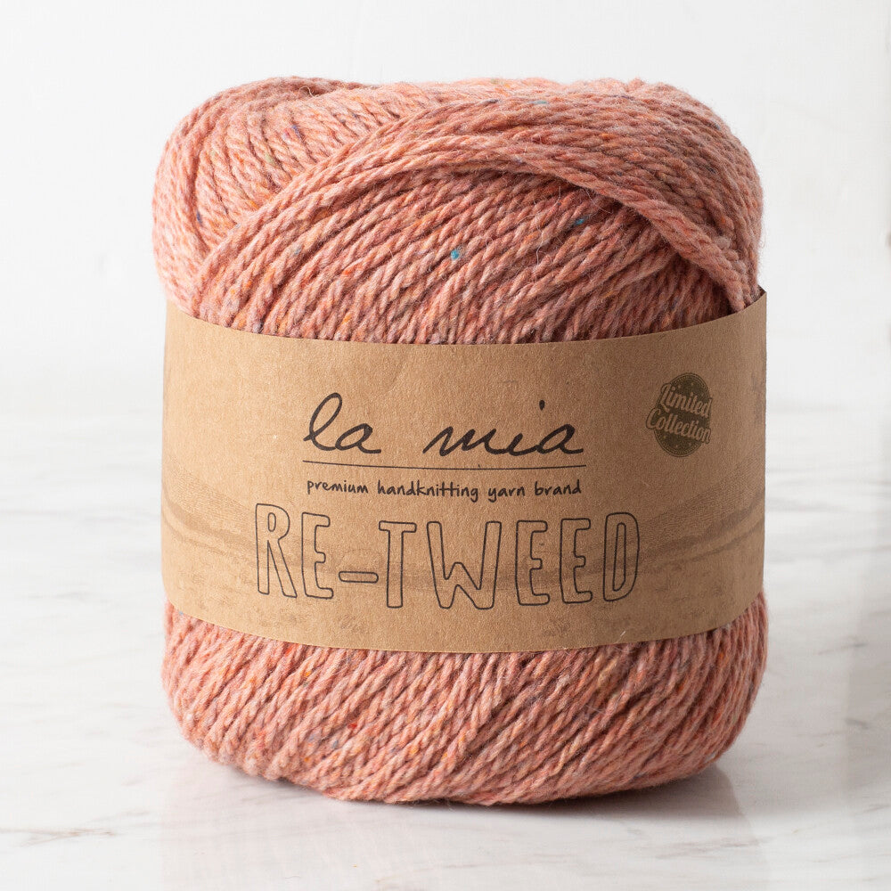 La Mia Re-Tweed Melange Yarn, Dusty Pink - L104