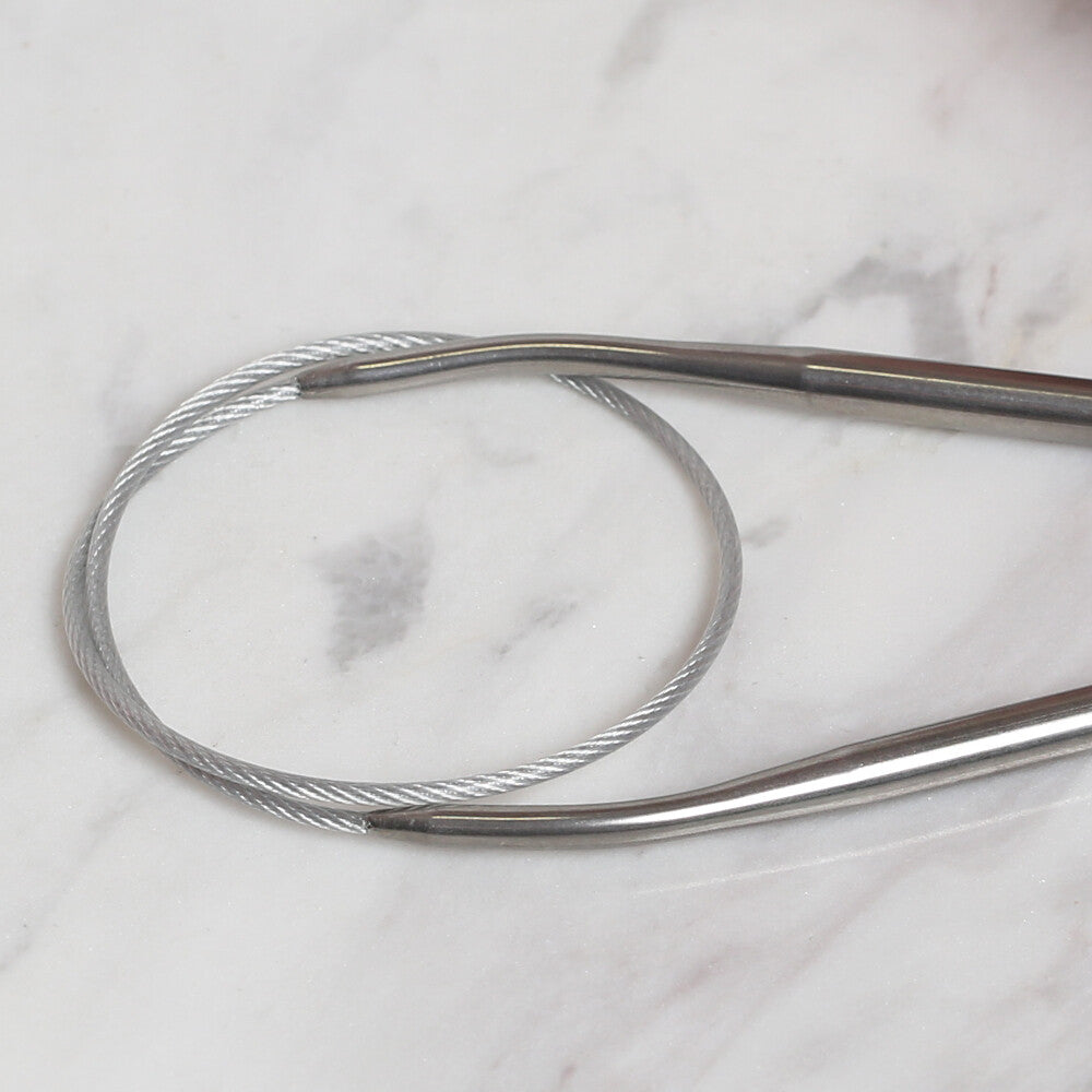 Loren Crafts 5mm 40 cm Steel Circular Knitting Needle