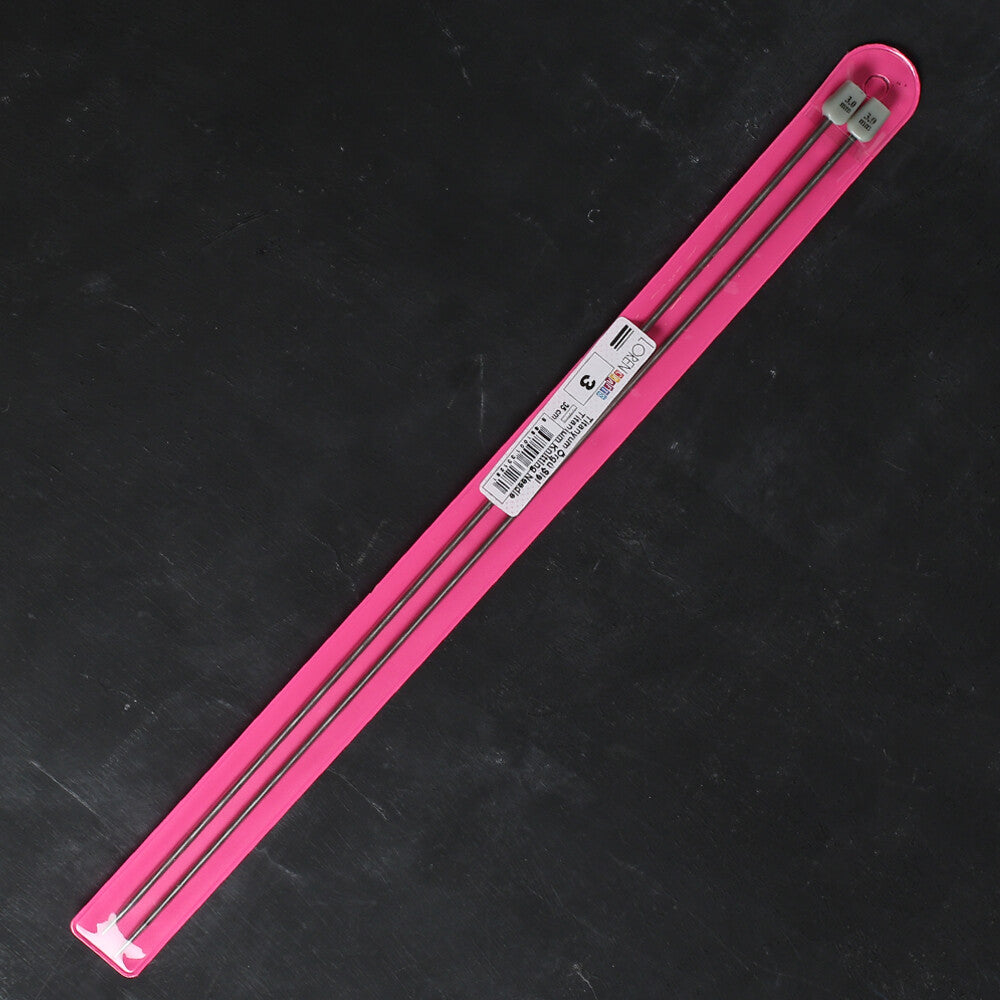 Loren Crafts 3mm 35 cm Titanium Knitting Needle