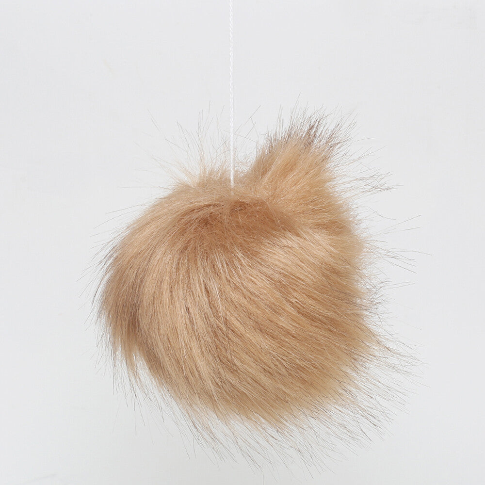 Loren Faux Pom Pom, Beige