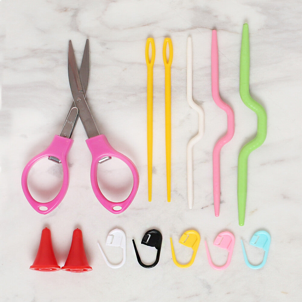 Loren Crochet Hook and Knitting Accessories Set with Case