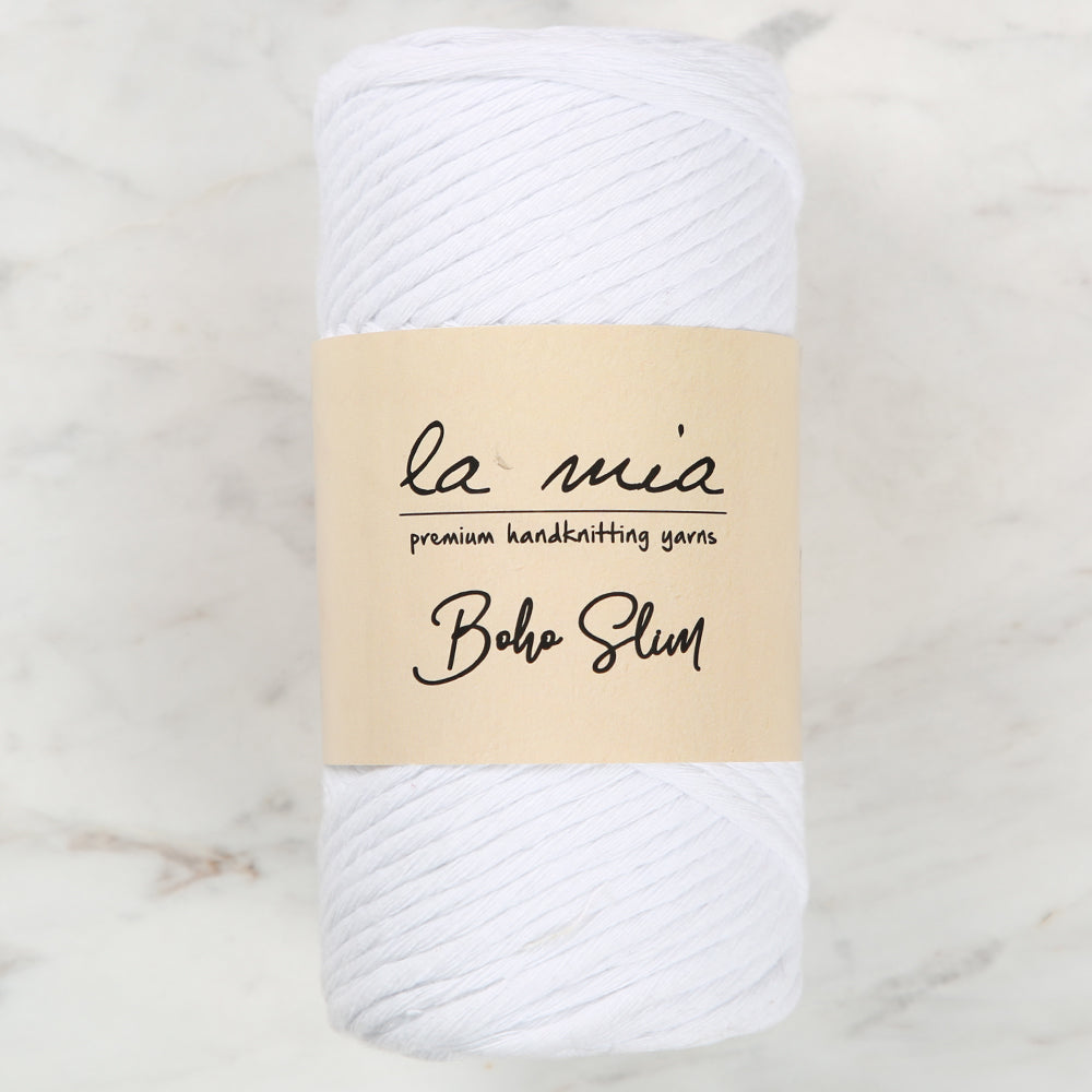La Mia Boho Slim Yarn, White - L001