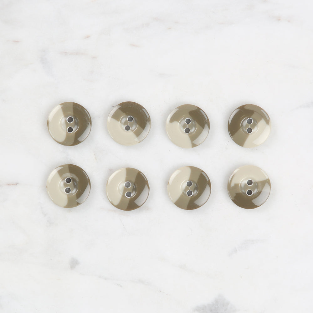 Loren Crafts 8 Pack Button, Brown - 1140