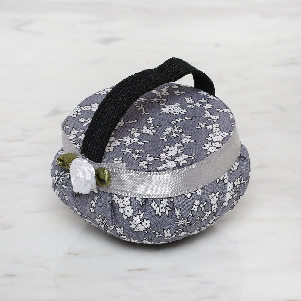 Loren Flower Patterned Arm Pincushion, Grey