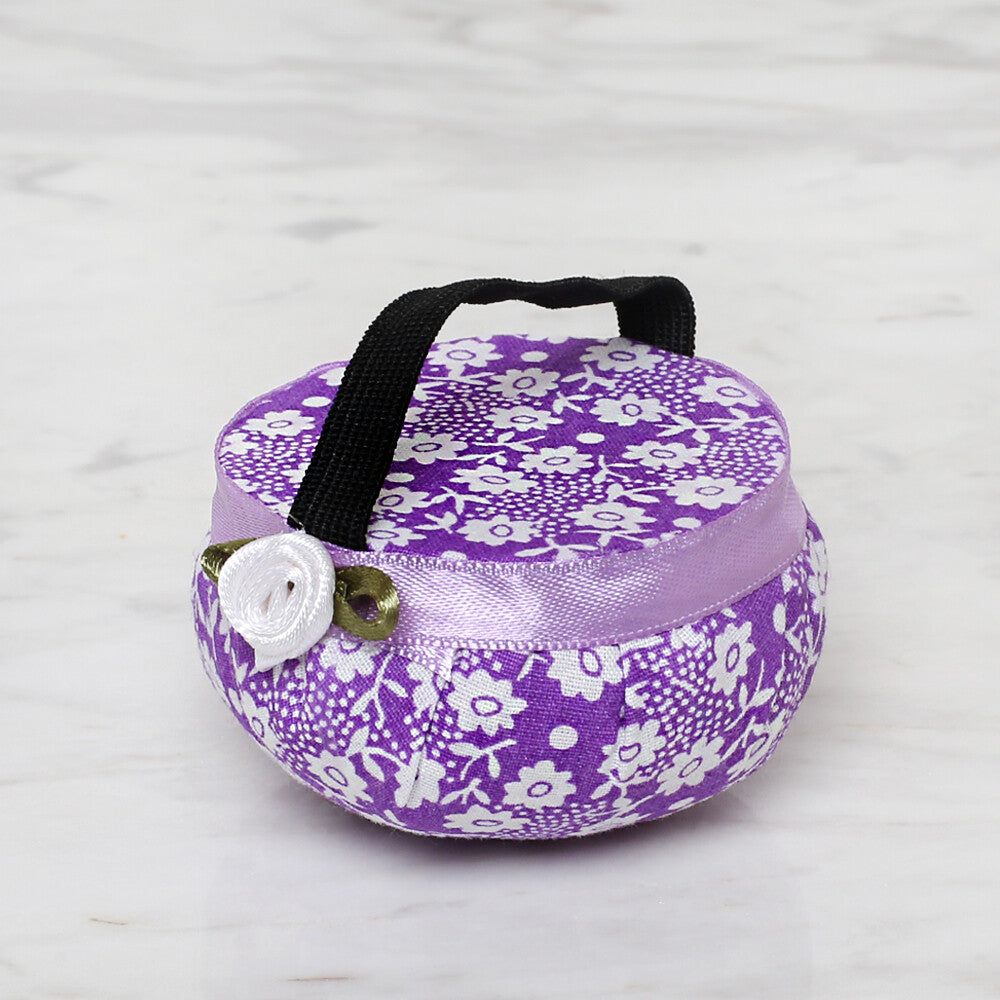 Loren Flower Patterned Arm Pincushion, Purple