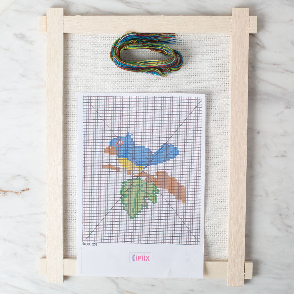 Loren Cross Stitch Kit, Bird - 236