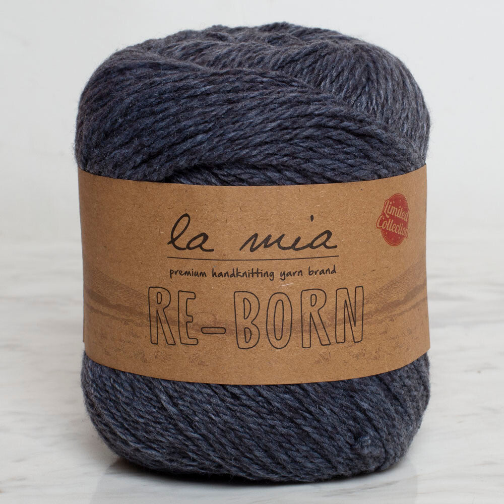 La Mia Re-Born Yarn, Blue Melange - L110