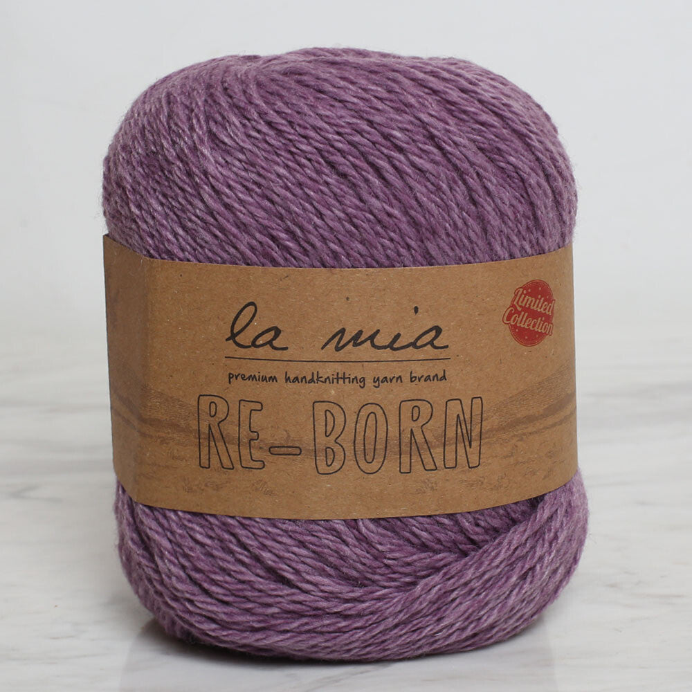 La Mia Re-Born Yarn, Purple Melange - L143