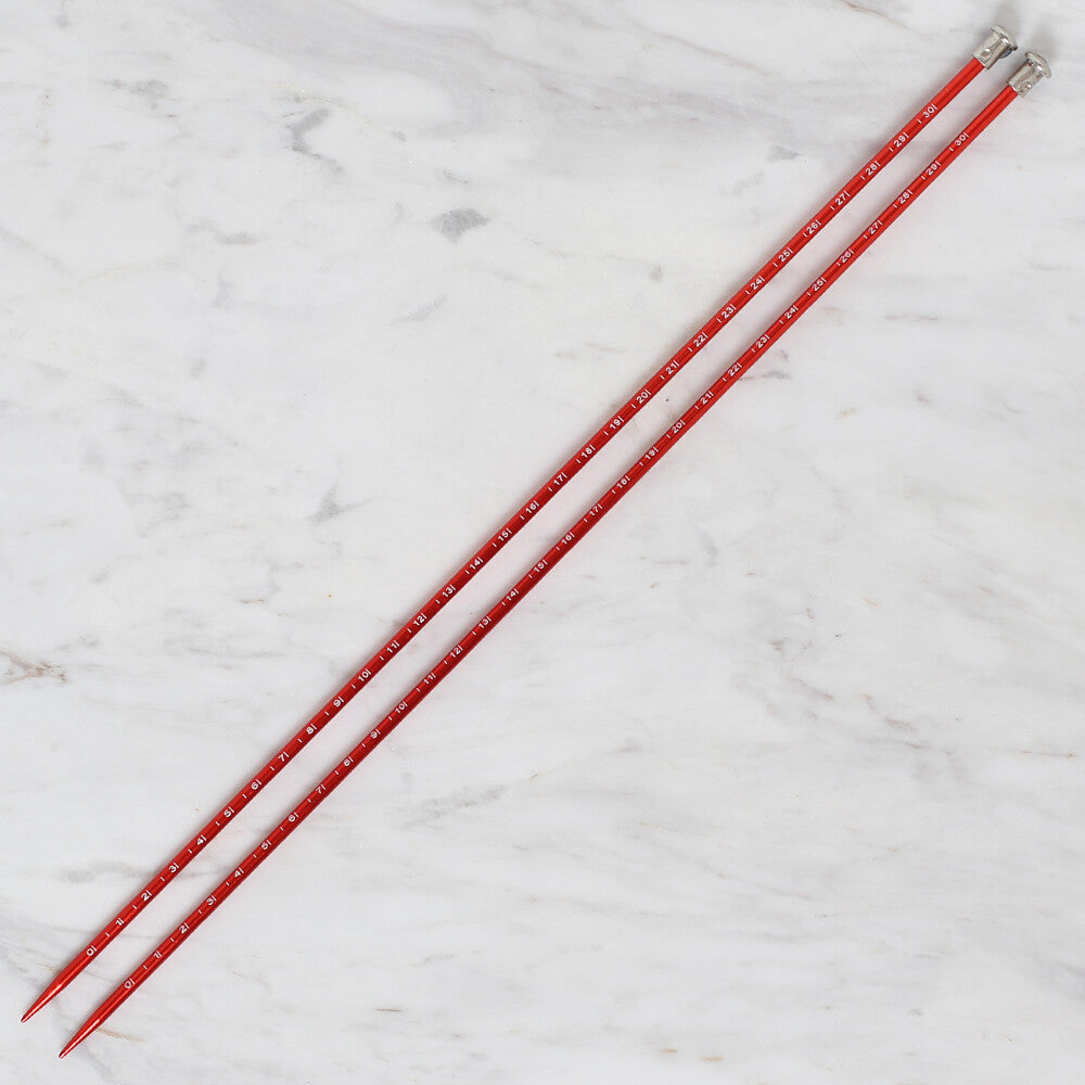 Yabalı 4mm 35 cm Knitting Needle with Measure, Blue - YBL-347