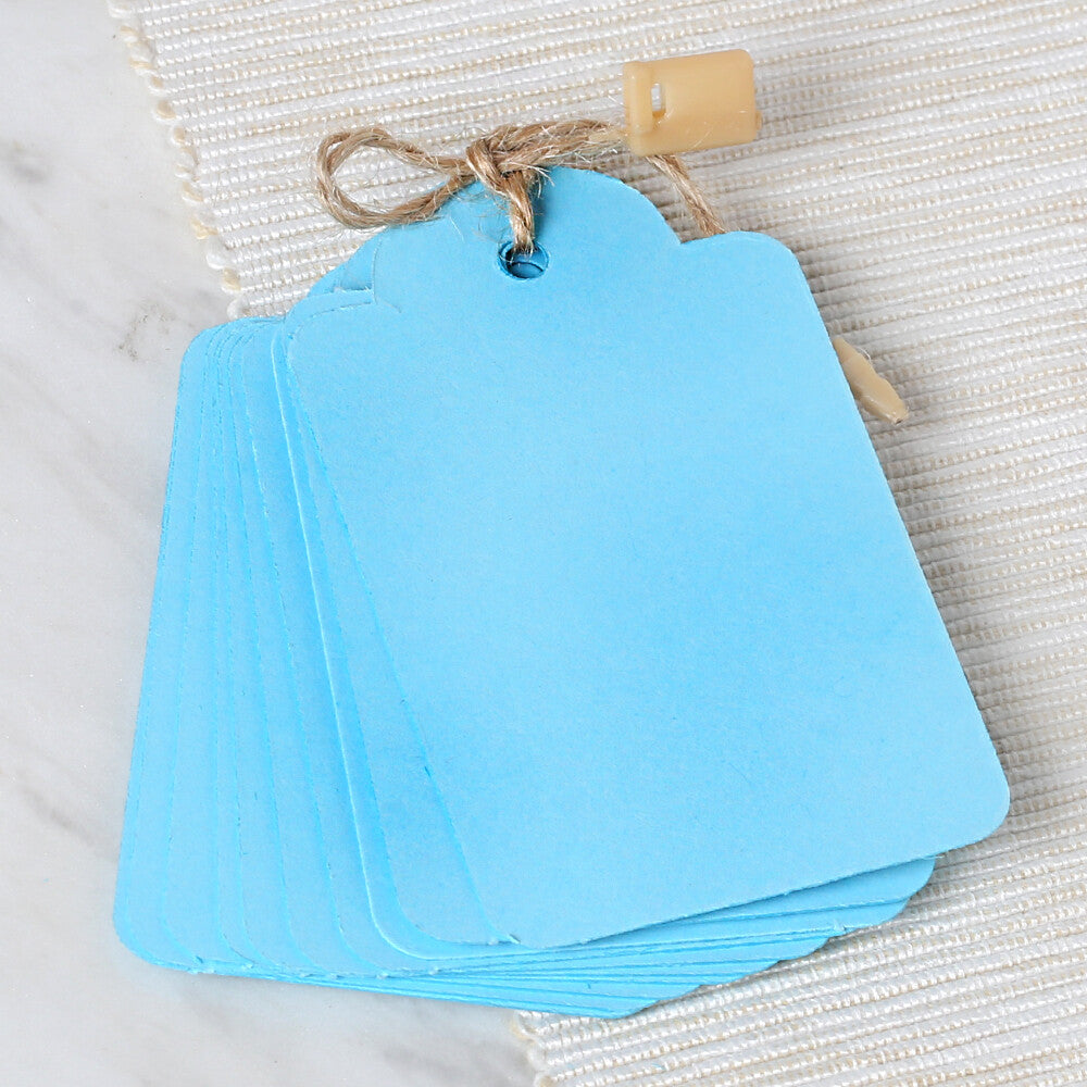 Loren 10 pcs Tag and Clip-On Tag Thread, Blue