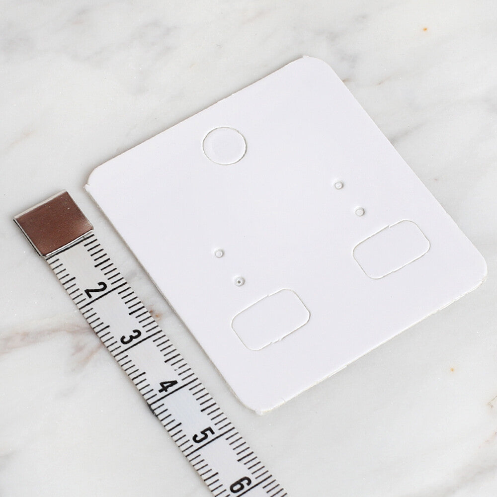 Loren 25 pcs Jewelry (Earring) Card, White