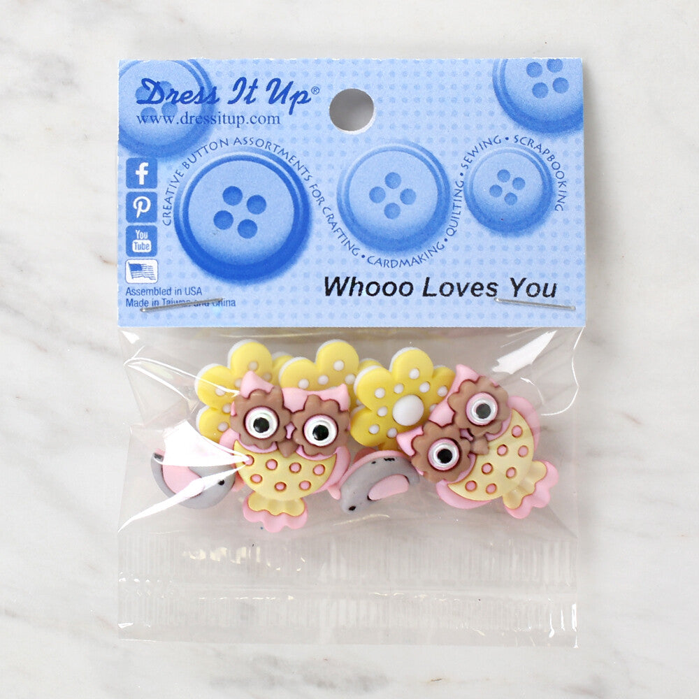 dress it up buttons Dress It Up Creative Button Assortment, Whooo Loves You