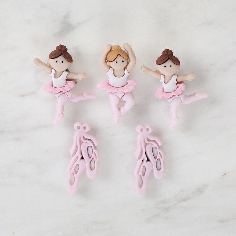 Dress It Up Creative Button Assortment, Little Ballerinas - 6954