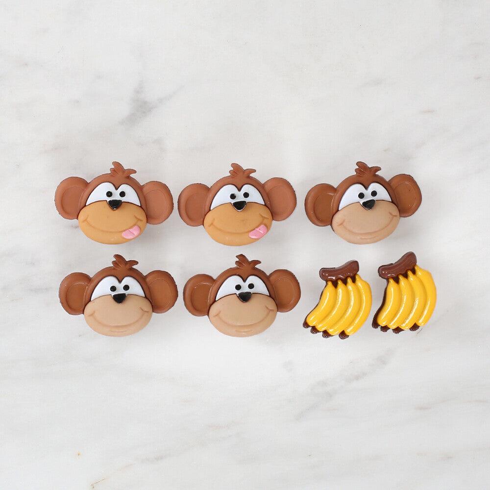 Dress It Up Creative Button Assortment, Monkey See... Monkey Do - 5802