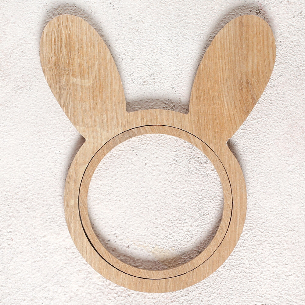 Loren Crafts Bunny Shaped Wooden Embroidery Hoop