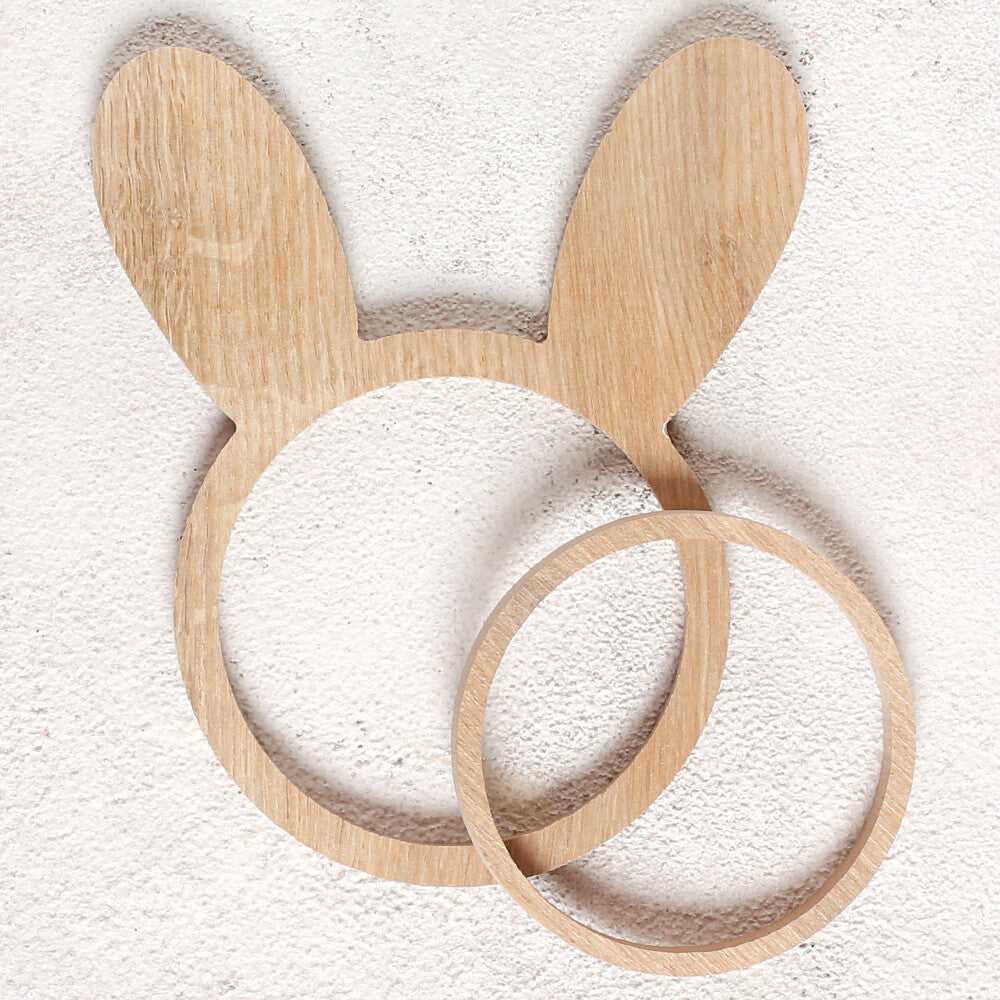 Loren Crafts Bunny Shaped Wooden Embroidery Hoop