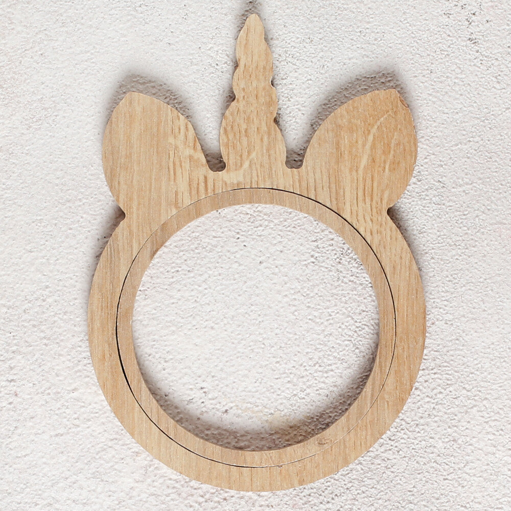 Loren Crafts Unicorn Shaped Wooden Embroidery Hoop