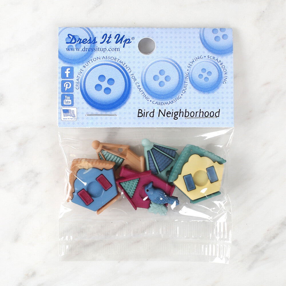 Dress It Up Creative Button Assortment, Bird Neighborhood - 9395