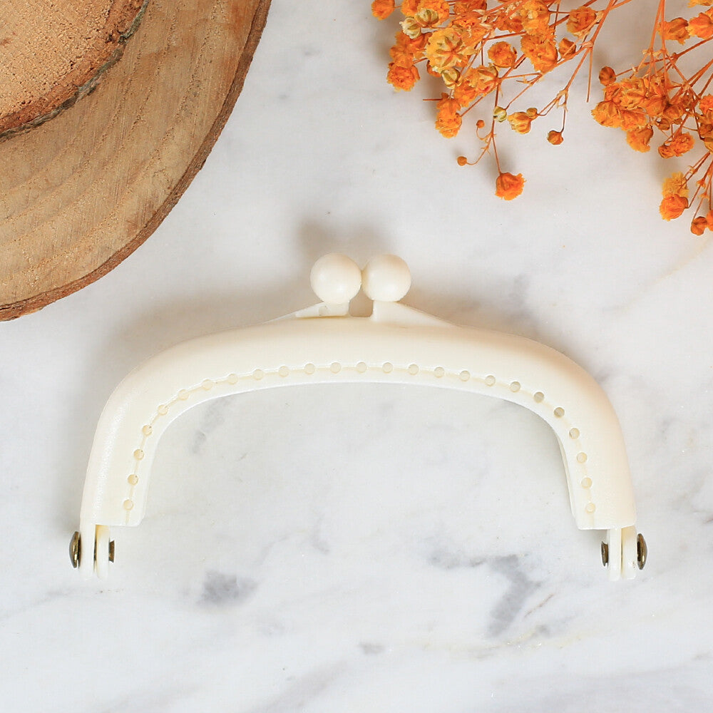 Loren 9 cm Plastic Purse Clasp,White