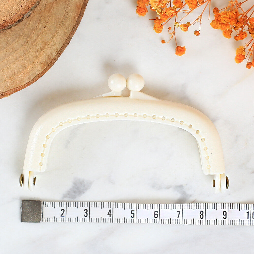 Loren 9 cm Plastic Purse Clasp,White