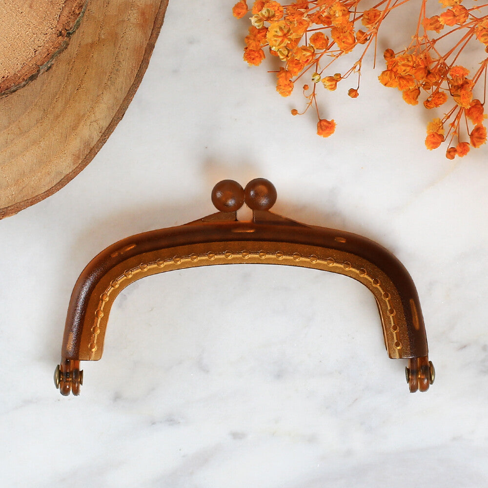 Loren 9 cm Plastic Purse Clasp,Brown