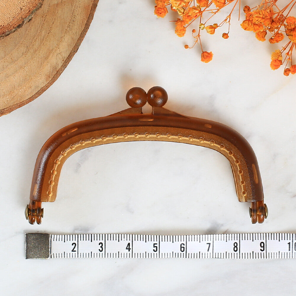 Loren 9 cm Plastic Purse Clasp,Brown