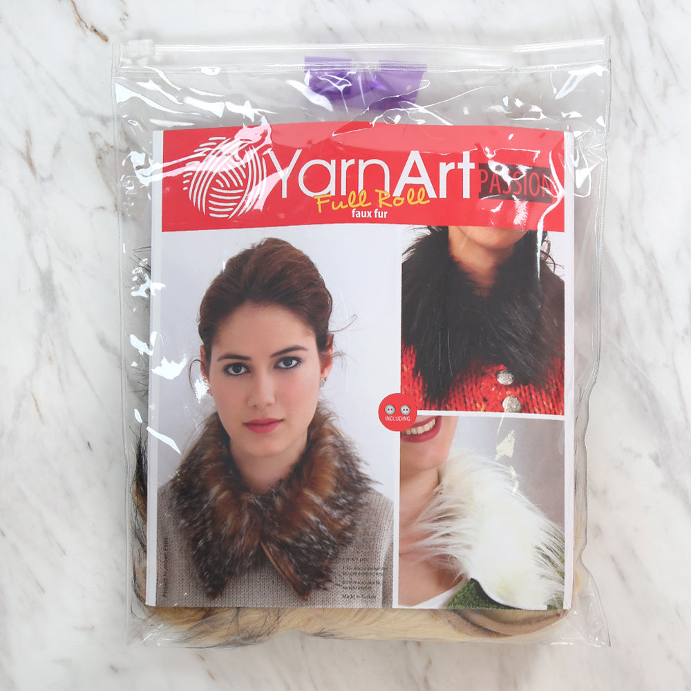 Yarnart Full Roll - Faux Fur Collar Beige - F504