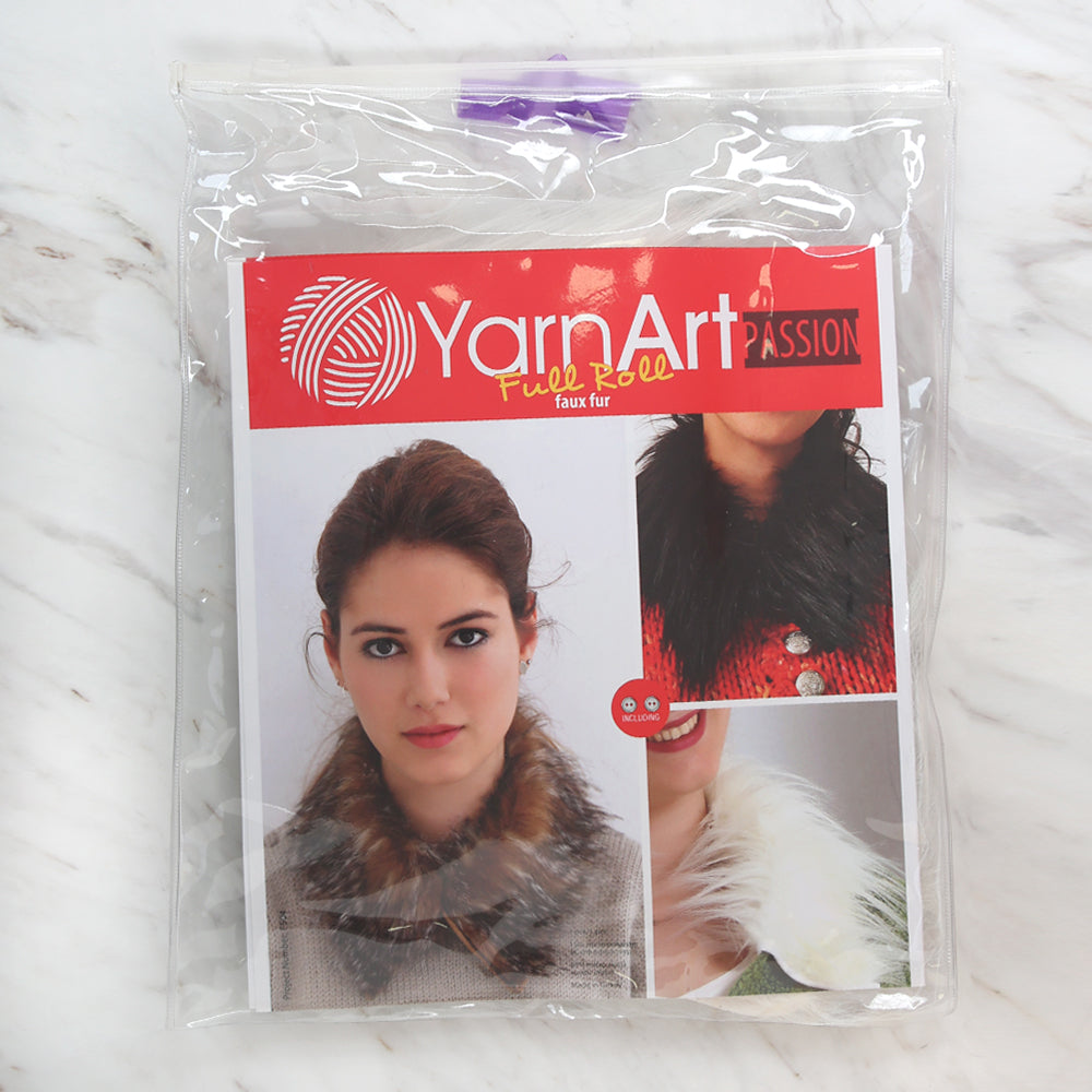 Yarnart Full Roll - Faux Fur Collar Cream - F504
