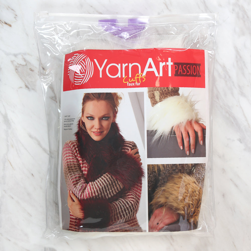 Yarnart Cuffs - Faux Fur Cuff Cream - F505
