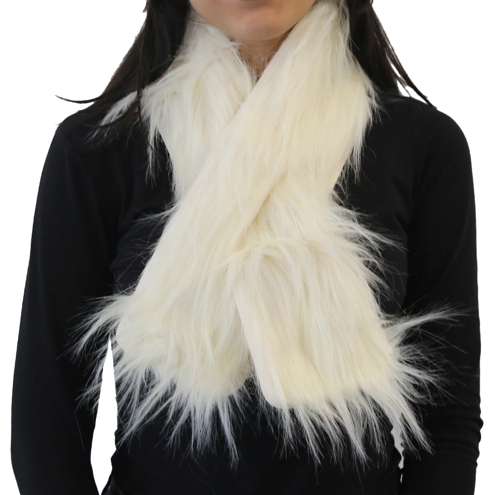 Yarnart X - Scarf Faux Fur Wrap Cream - F502