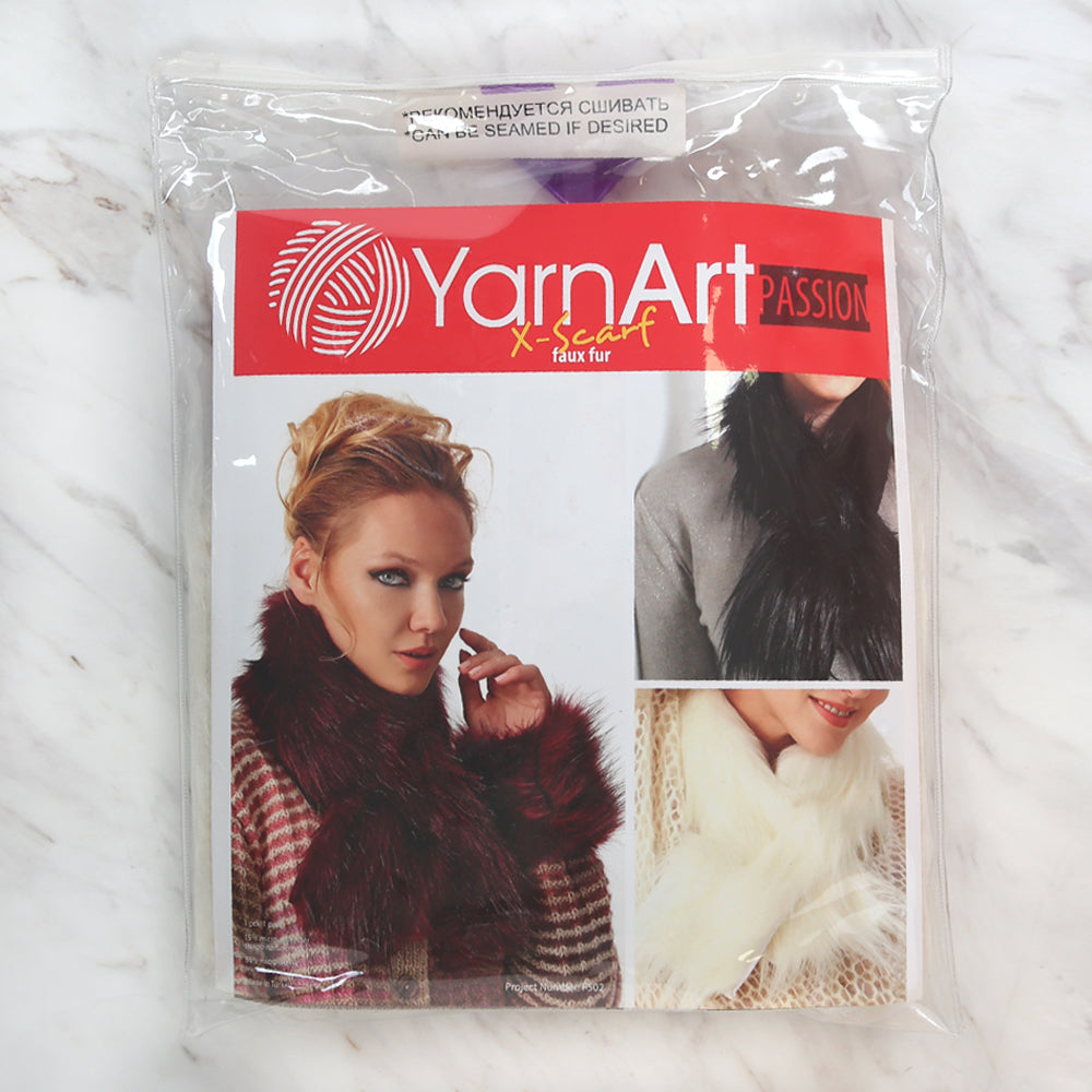 Yarnart X - Scarf Faux Fur Wrap Cream - F502
