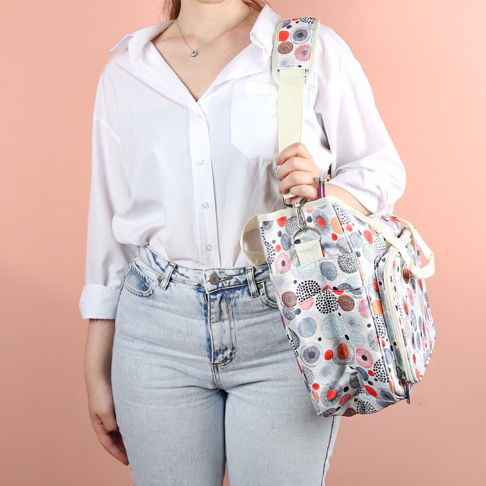 Loren Patterned Knitting Bag