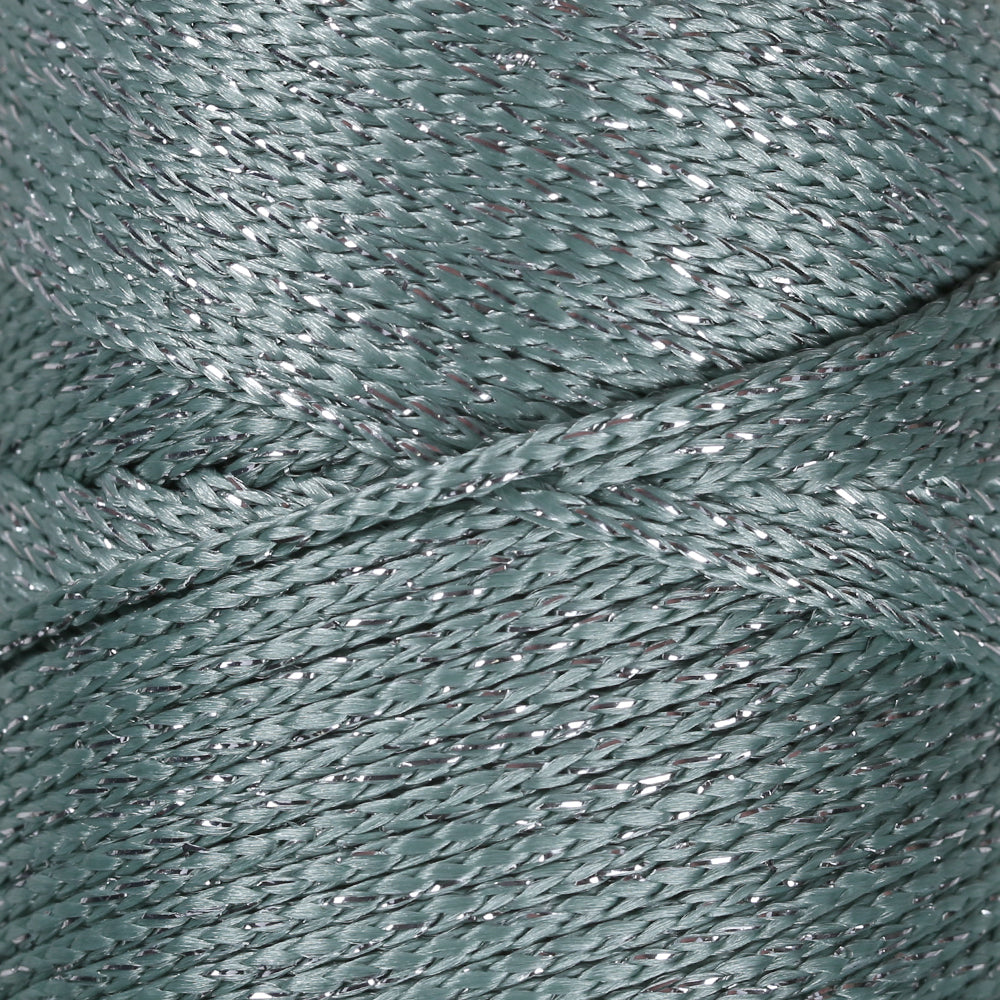 Loren Macrame Sparkle Hand Knitting Yarn, Glitter Green - RM 168