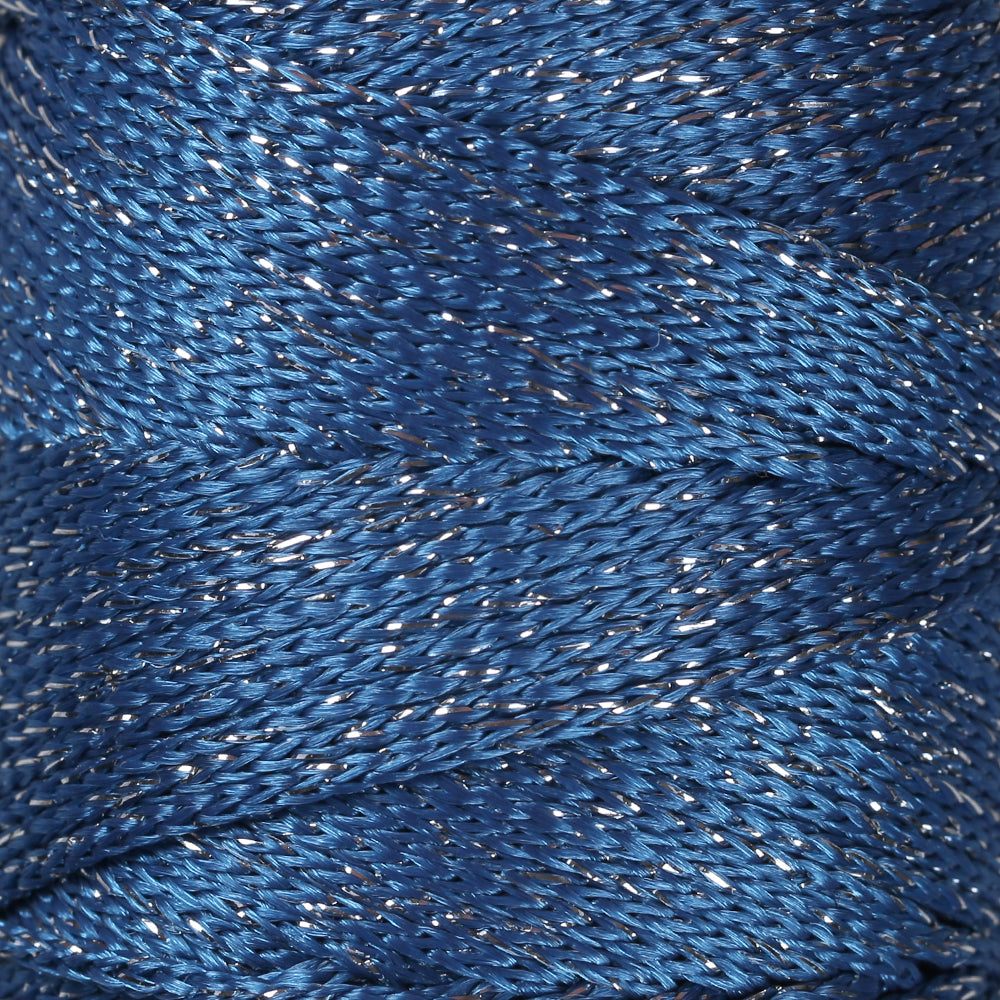 Loren Macrame Sparkle Hand Knitting Yarn, Glitter Blue - RM 238