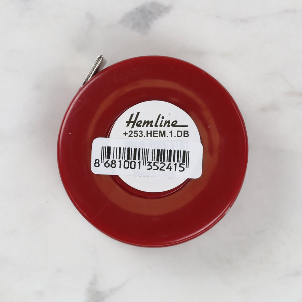 Hemline Automatic Tape Measure Red 150cm/60 inch - 253