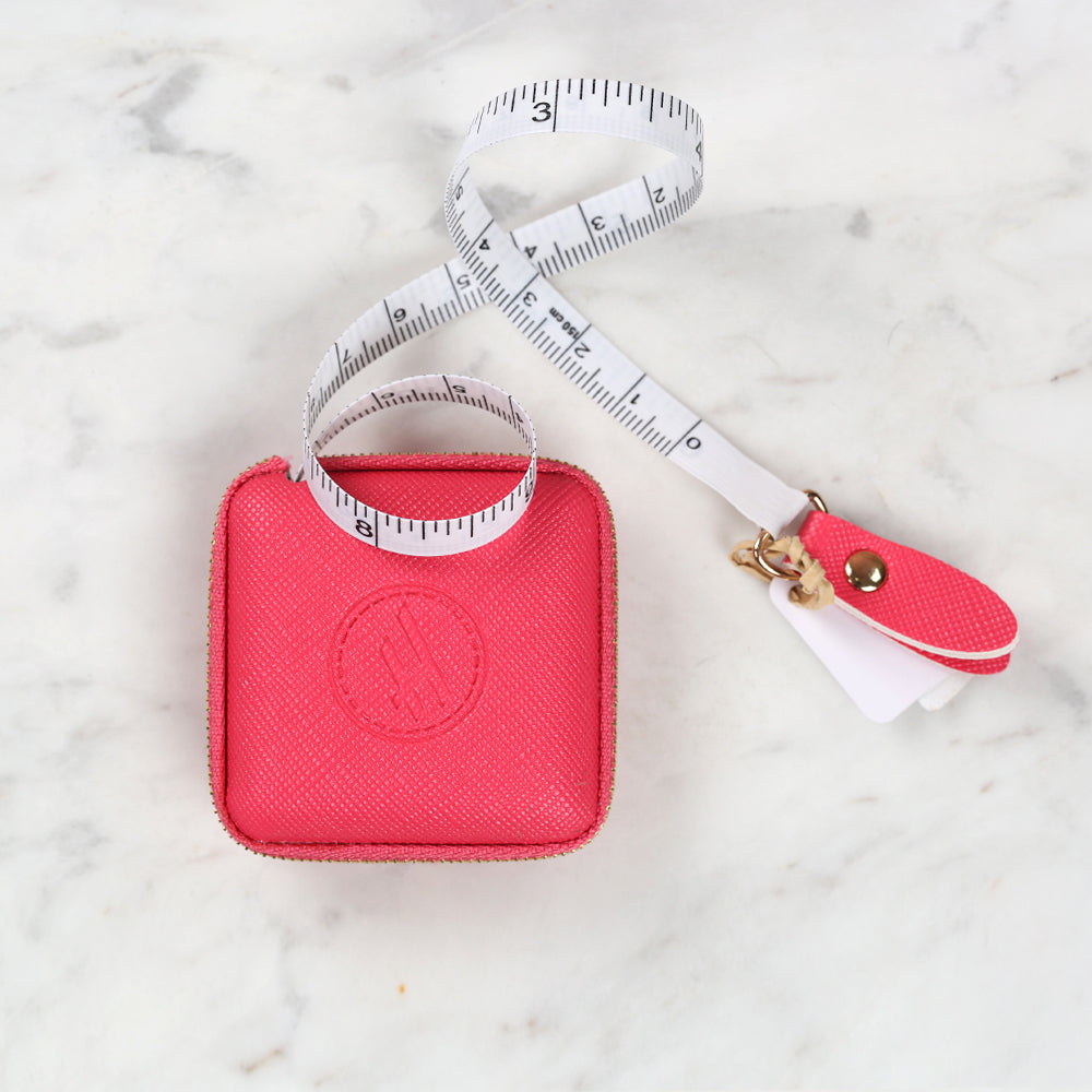 Hemline Automatic Tape Measure Pink 150cm/60" - 253.2DB