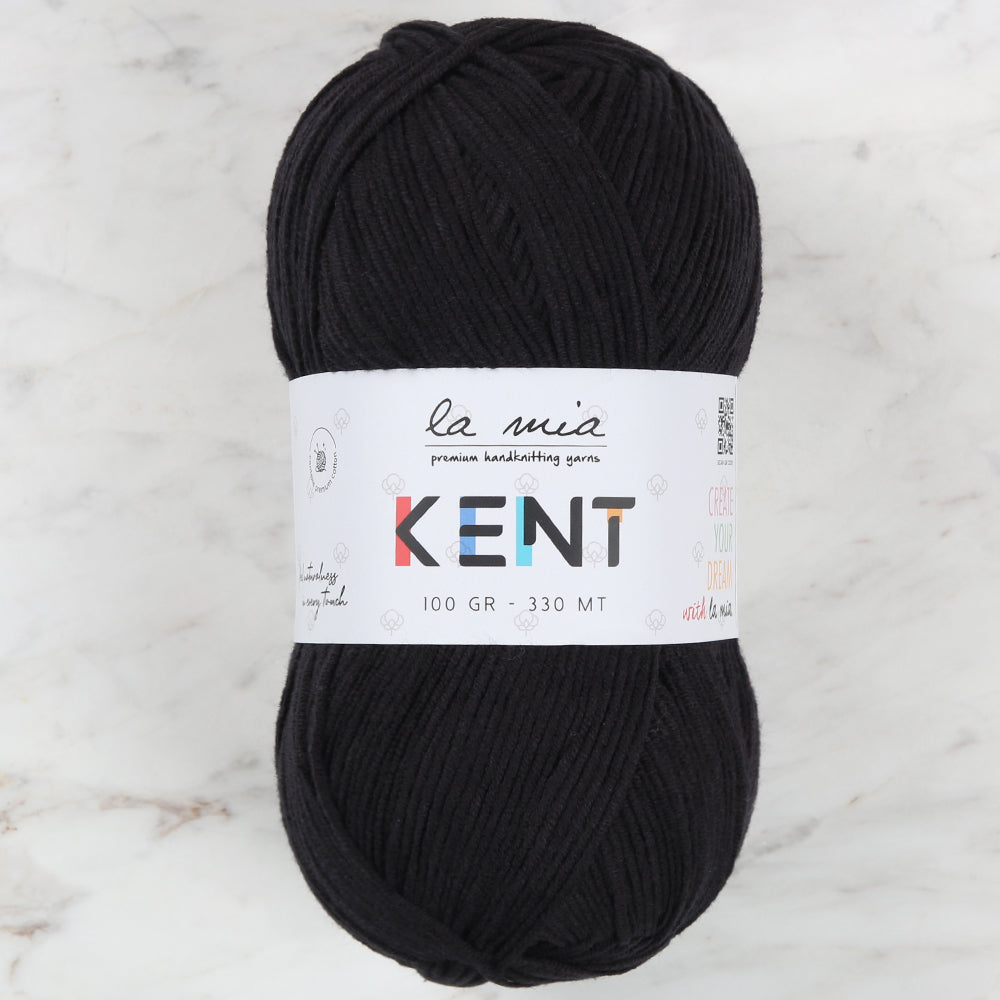 La Mia Kent Hand Knitting Yarn,Black - L006