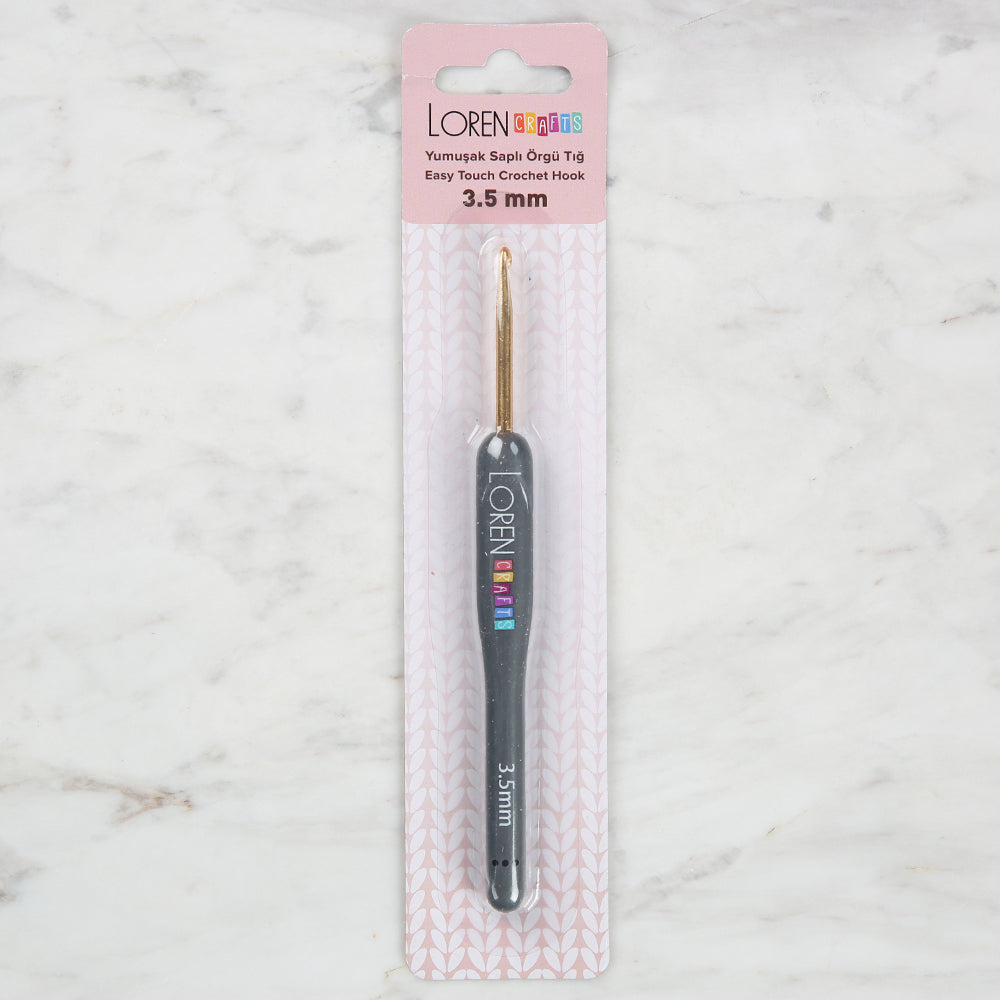Loren Crafts Golden Tip Soft Handle Wool Crochet Hook LRN - 041 3,5 mm